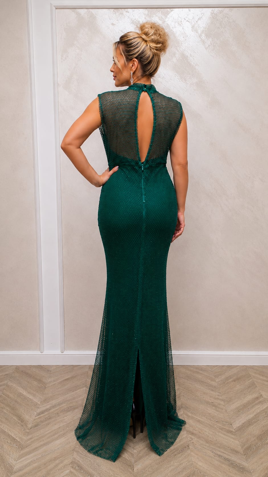 Rochia Jolie – Rochie lunga de seara verde smarald