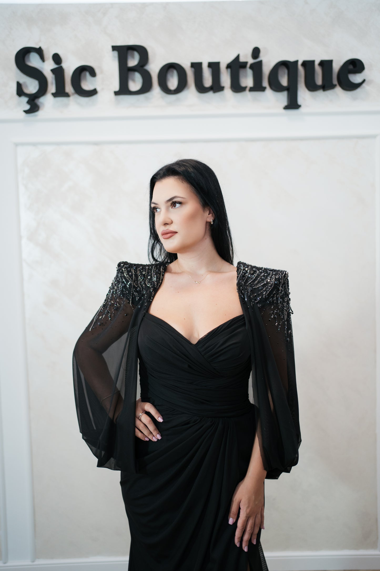 Rochie de seara Klaris din tull italian – Eleganță absolută și rafinament atemporal