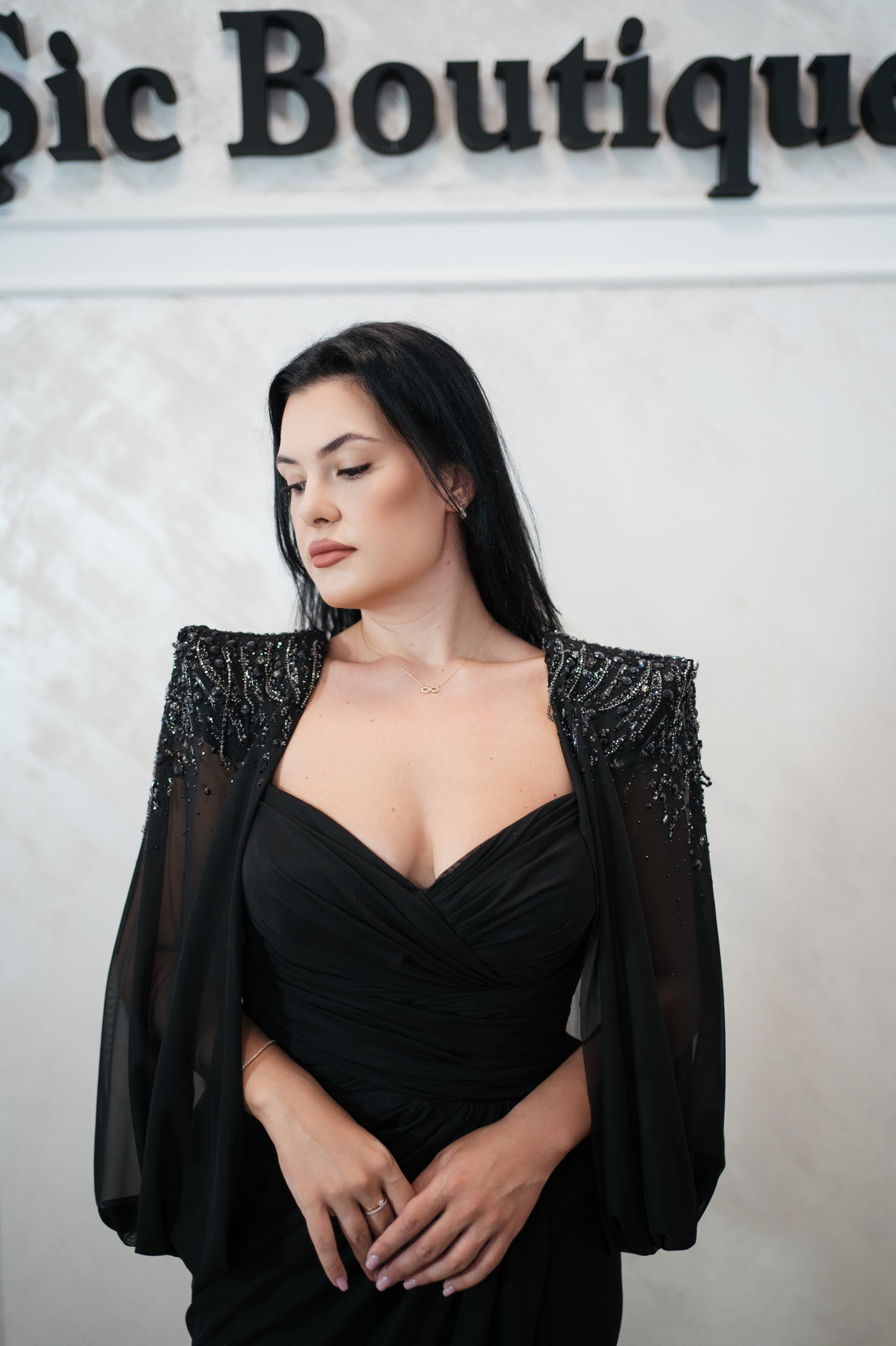 Rochie de seara Klaris din tull italian – Eleganță absolută și rafinament atemporal