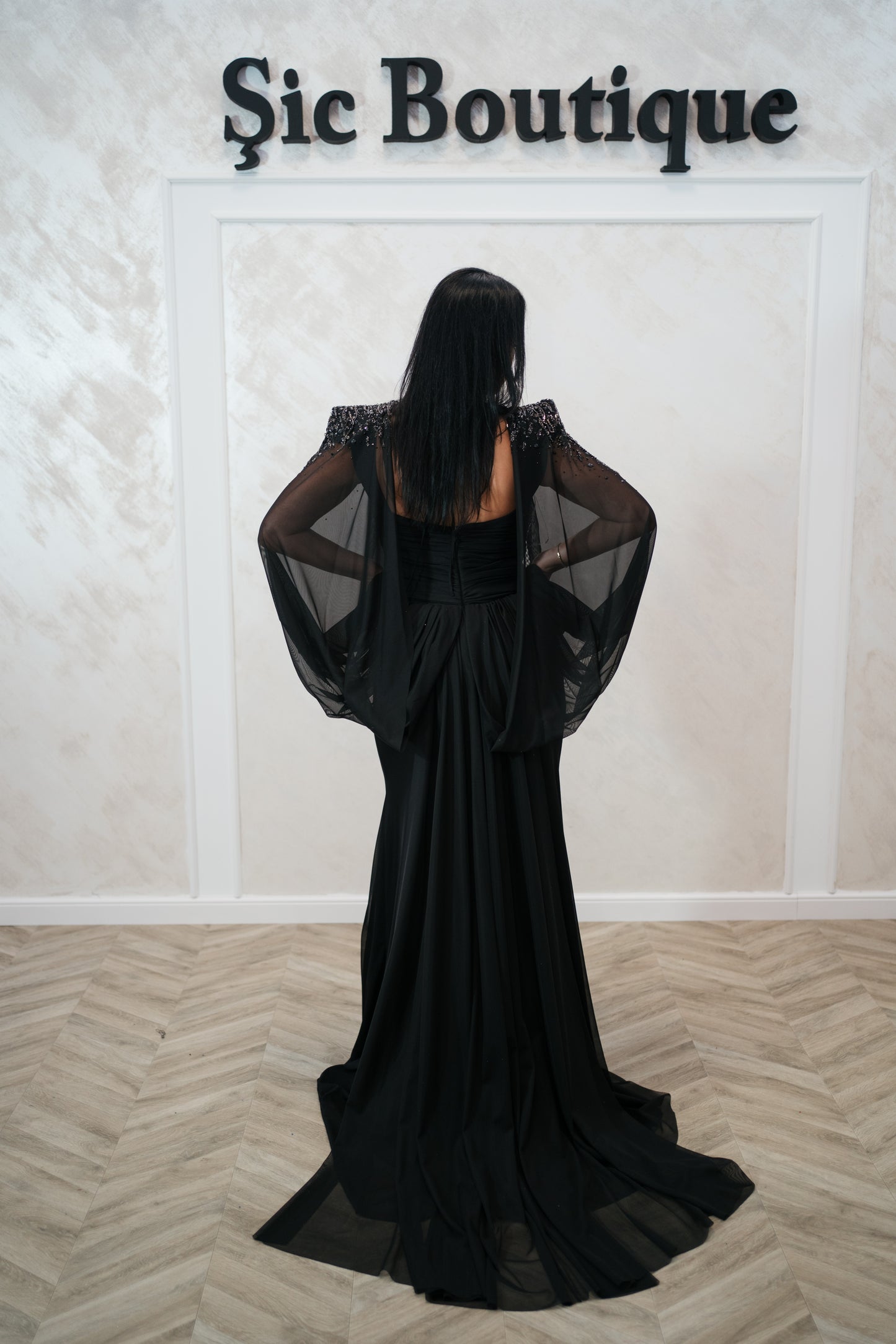 Rochie de seara Klaris din tull italian – Eleganță absolută și rafinament atemporal