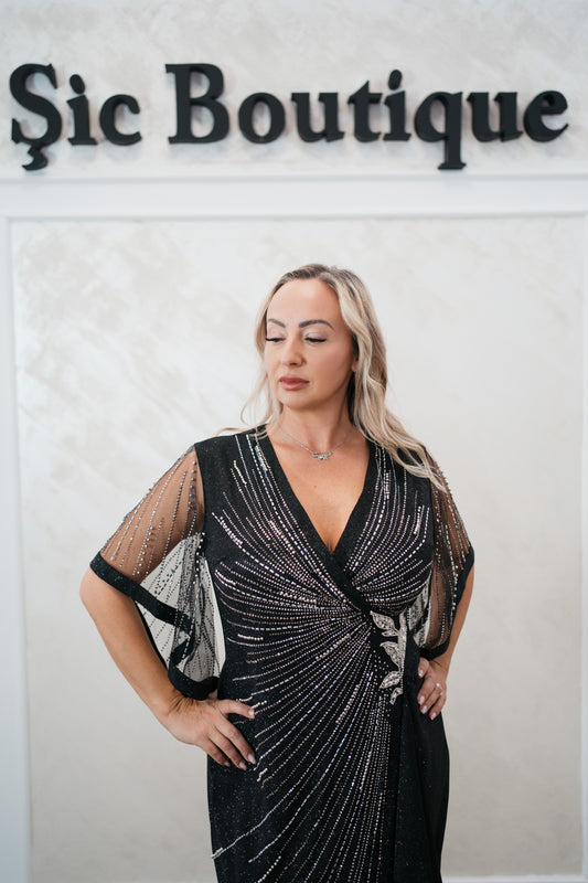 Rochie de seara Cuper din lurex – Eleganță și strălucire pentru evenimente speciale