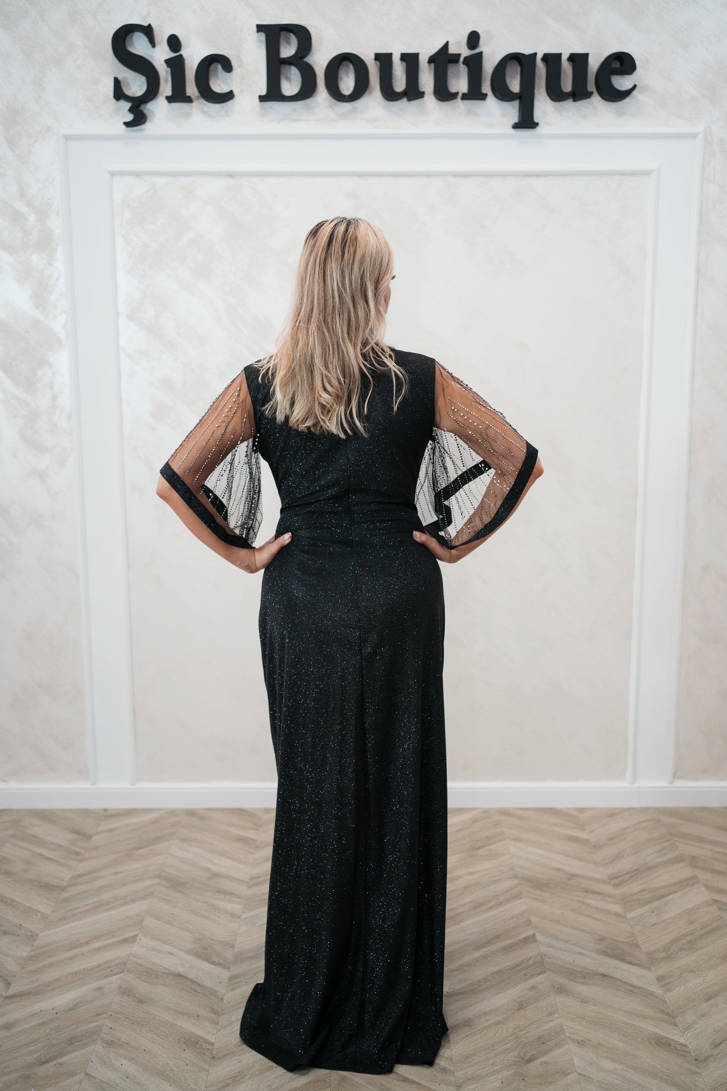 Rochie de seara Cuper din lurex – Eleganță și strălucire pentru evenimente speciale
