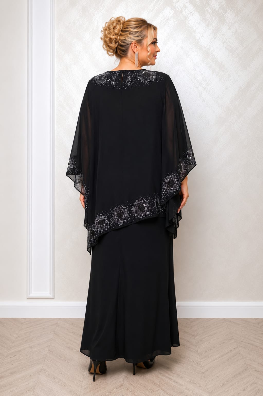 Rochia Deluxe – Rochie pentru evenimente din voal cu bolero detasabil pentru marimi plus size