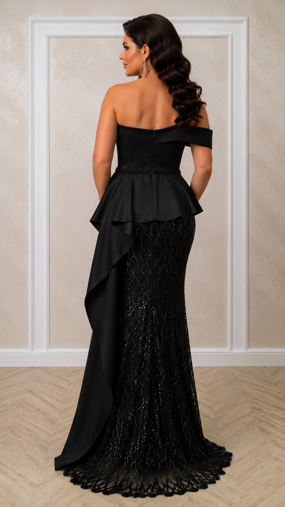 Rochia Gema – Rochie lunga de seara tip sirena, cu corset si detalii pretioase