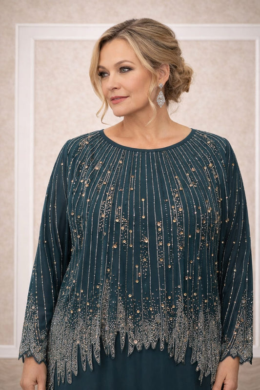 Rochia Manuka – Rochie eleganta de seara cu bolero detasabil, din tull italian fin,culoare verde