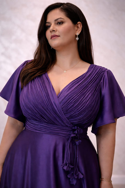 Rochia Gloria – Rochie eleganta de seara din satin premium, simpla