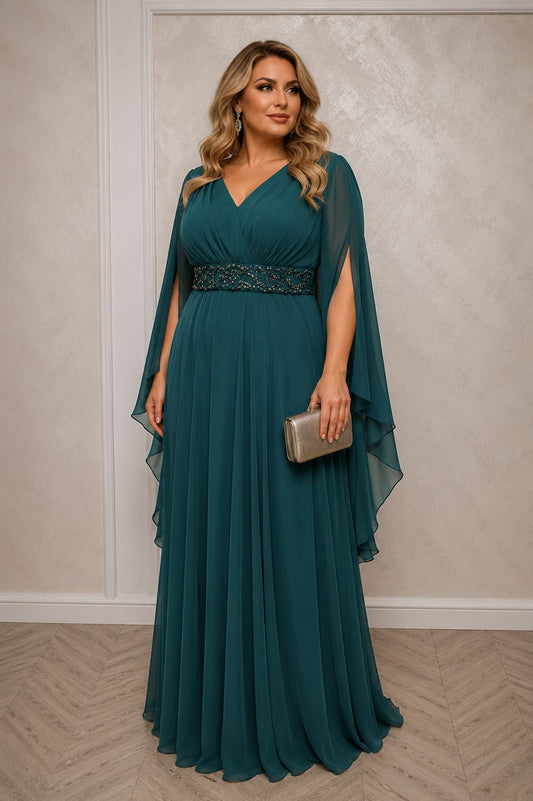 Rochie Voleta – Rochie vaporoasa din voal pentru doamnele cu masuri mari