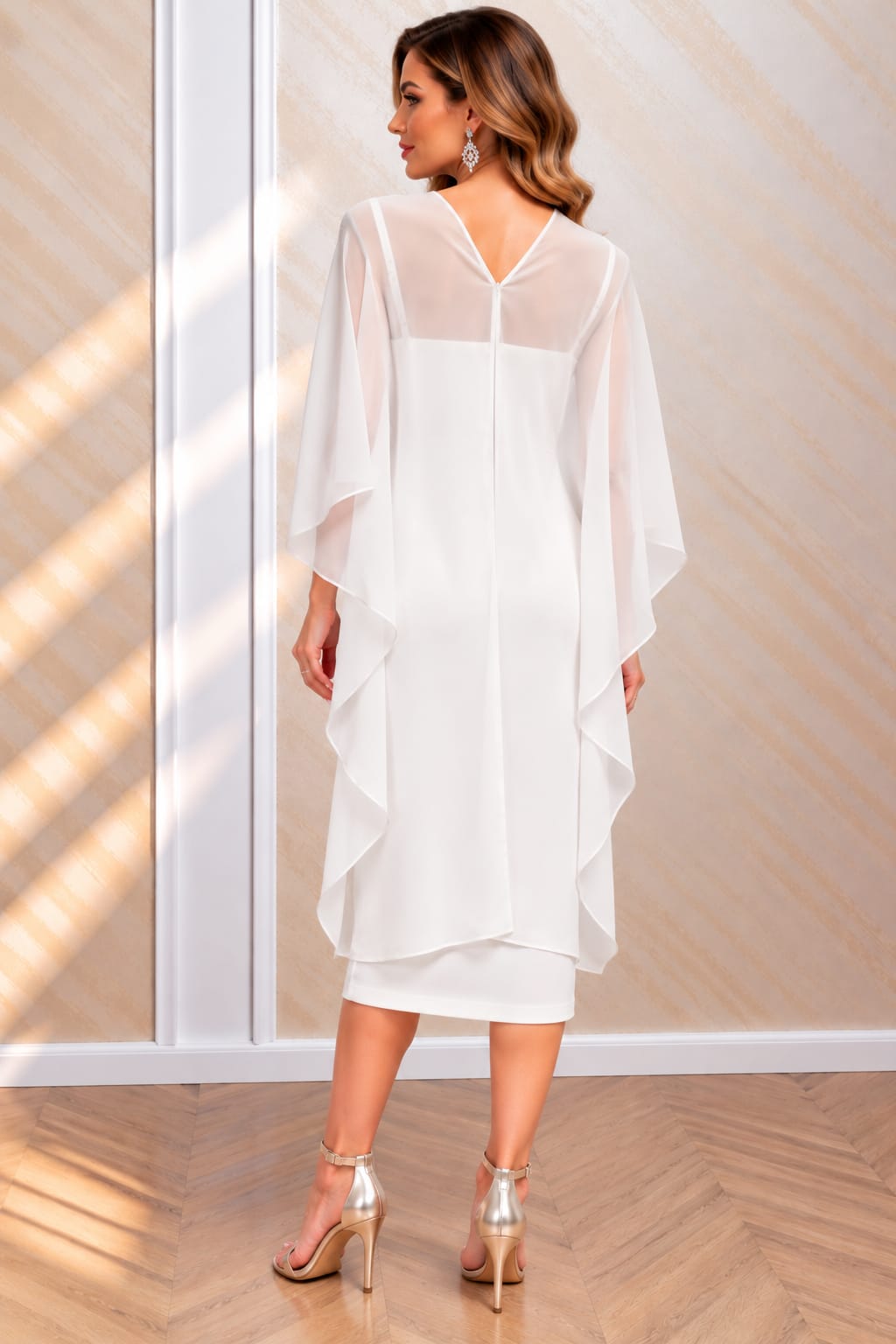 Rochia Motif este o rochie eleganta midi pentru cununie civila
