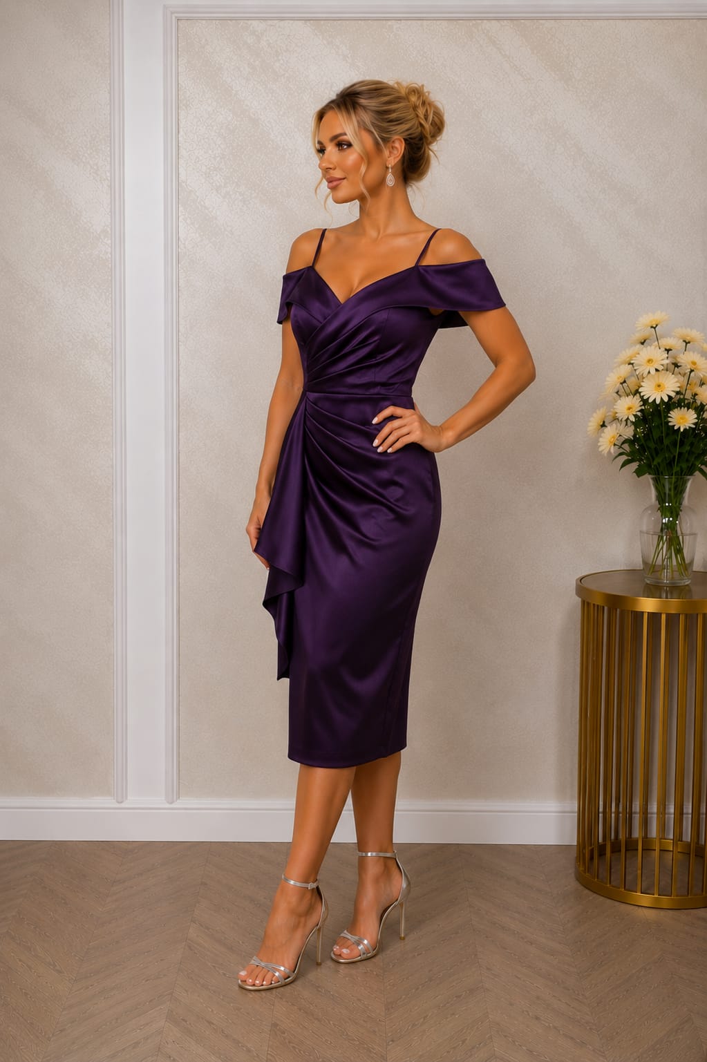 Rochia Joy – Rochie scurta din satin potrivita pentru evenimente
