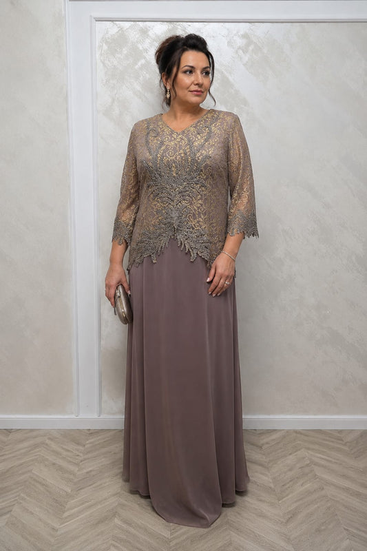 Rochie Duchese - Rochie lunga vaporoasa pentru masurile Plus Size