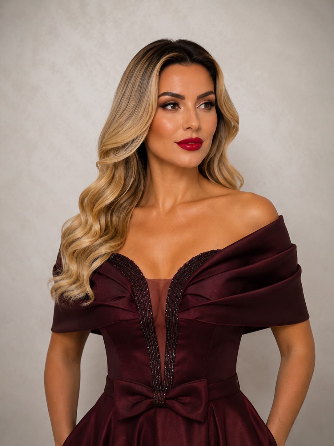 Rochia Serena – rochie din tafta premium reflexii sofisticate bordo-metalic si negru-metalic