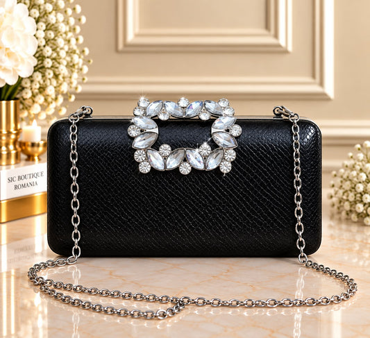 Geanta Clutch dama eleganta cod 1113 cu cristale – Plic de Ocazie