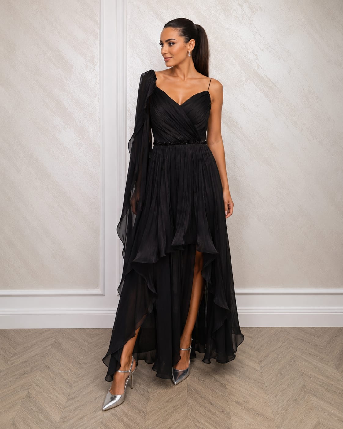 Rochia Arlene – Rochie vaporoasa din matase organica, eleganta pentru zi si evenimente speciale