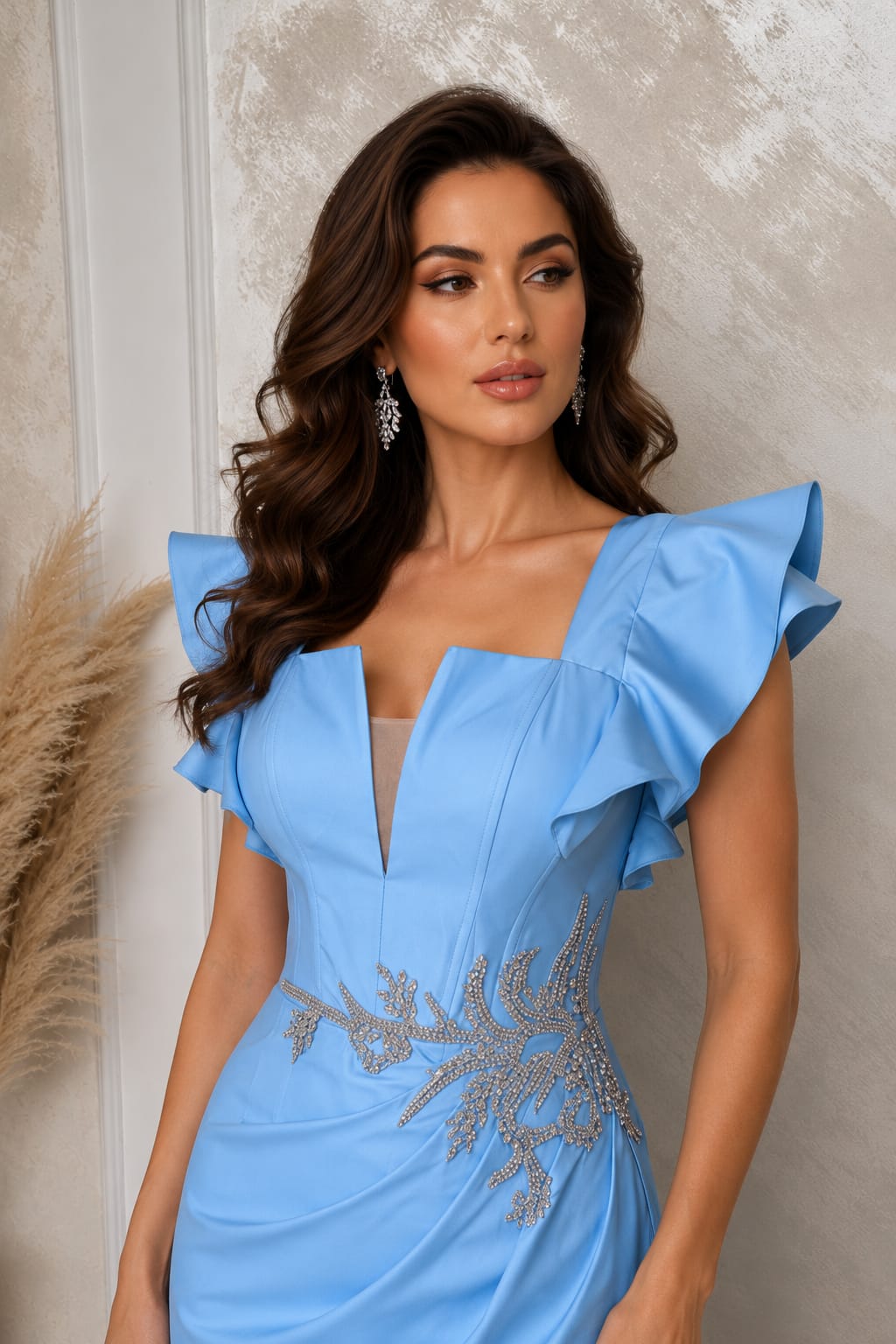 Rochia Kedna - rochie lungime midi care evidentiza silueta disponibila in 2 nuante
