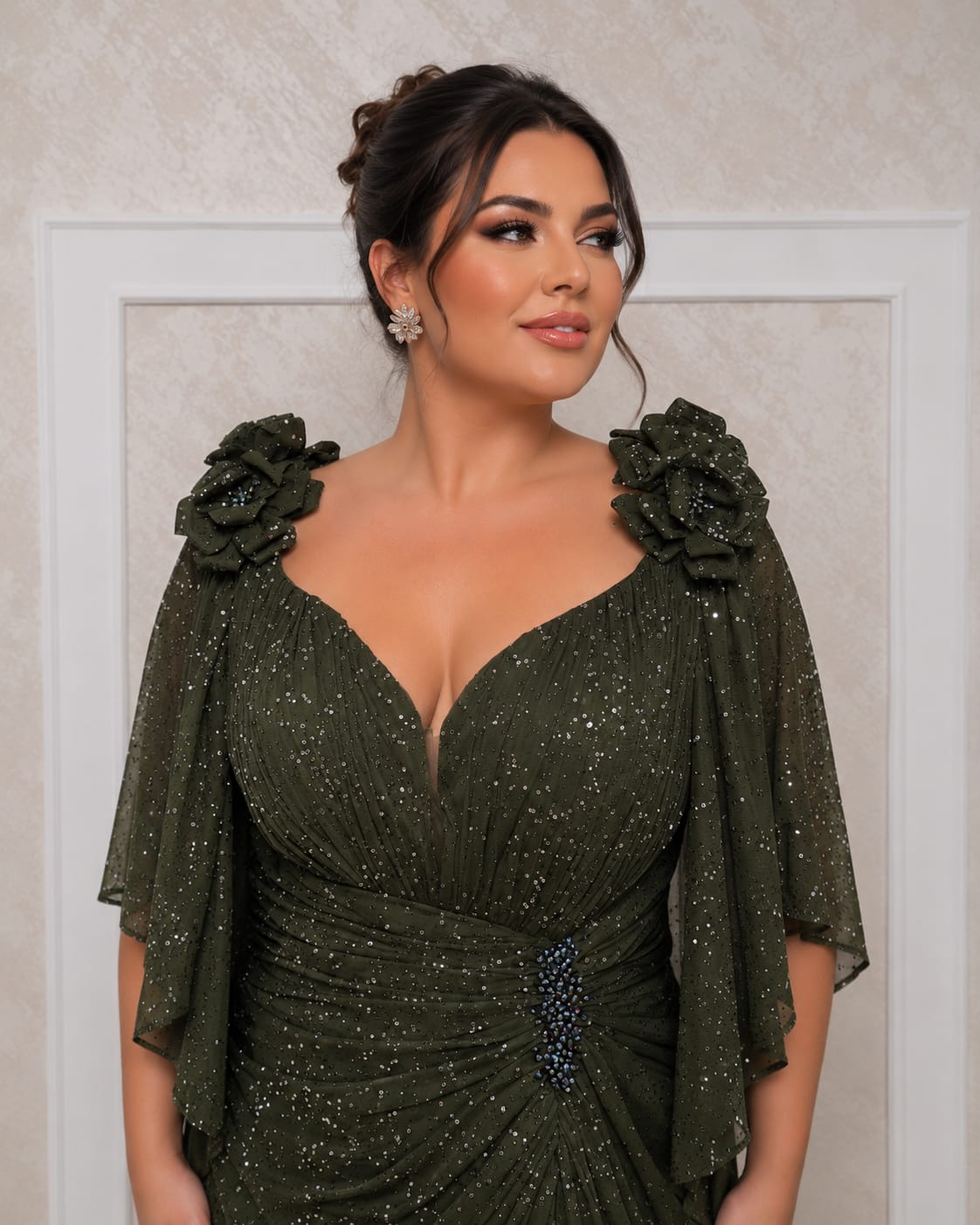 Rochia Dora - Rochie lunga cu maneci fluide, efect de subtiere diferite culori