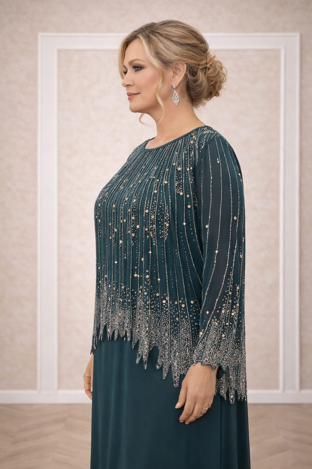 Rochia Manuka – Rochie eleganta de seara cu bolero detasabil, din tull italian fin,culoare verde