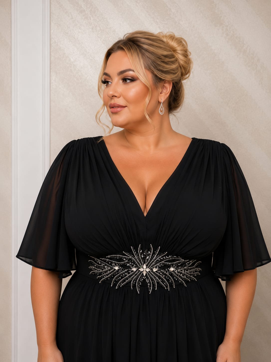 Rochia Mali – Rochie lungă din voal pentru mărimi plus size