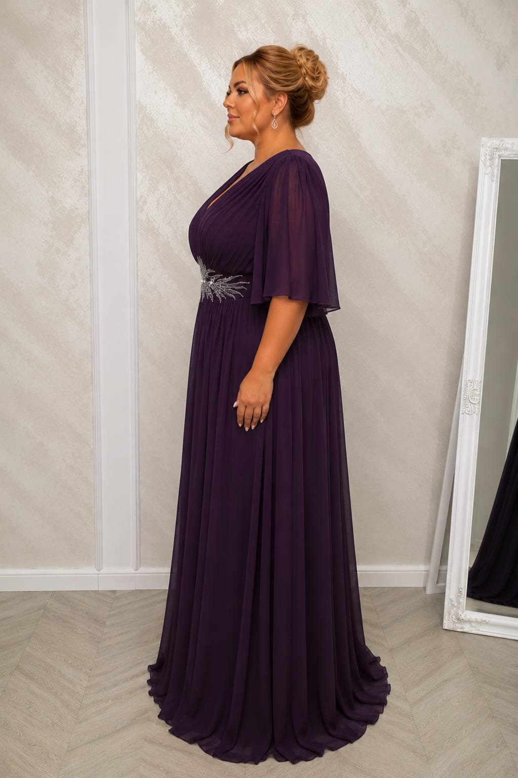Rochia Mali – Rochie lungă din voal pentru mărimi plus size