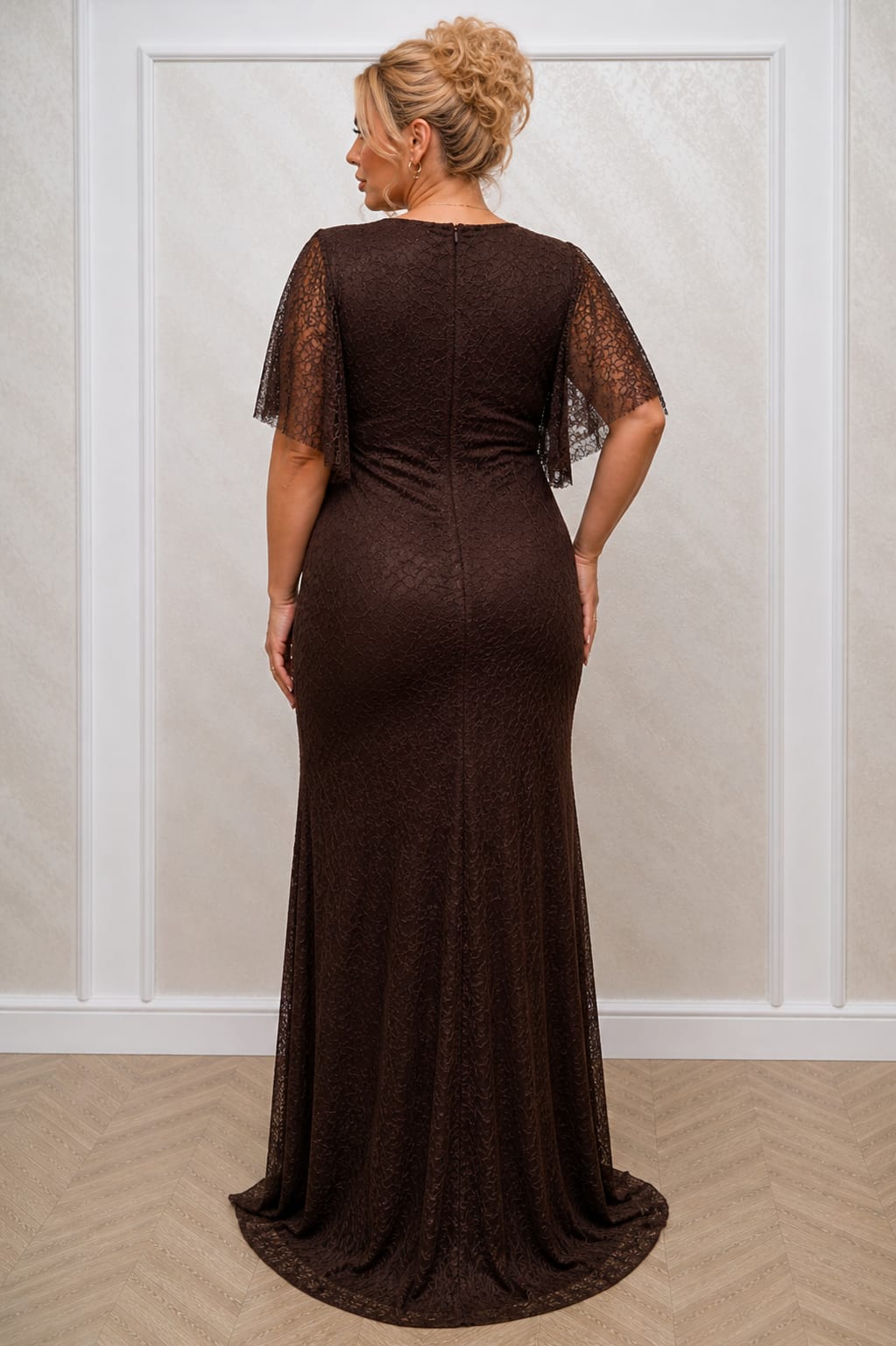 Rochia Maria – Rochie Eleganta din Dantela Frantuzeasca pentru Marimi Plus Size