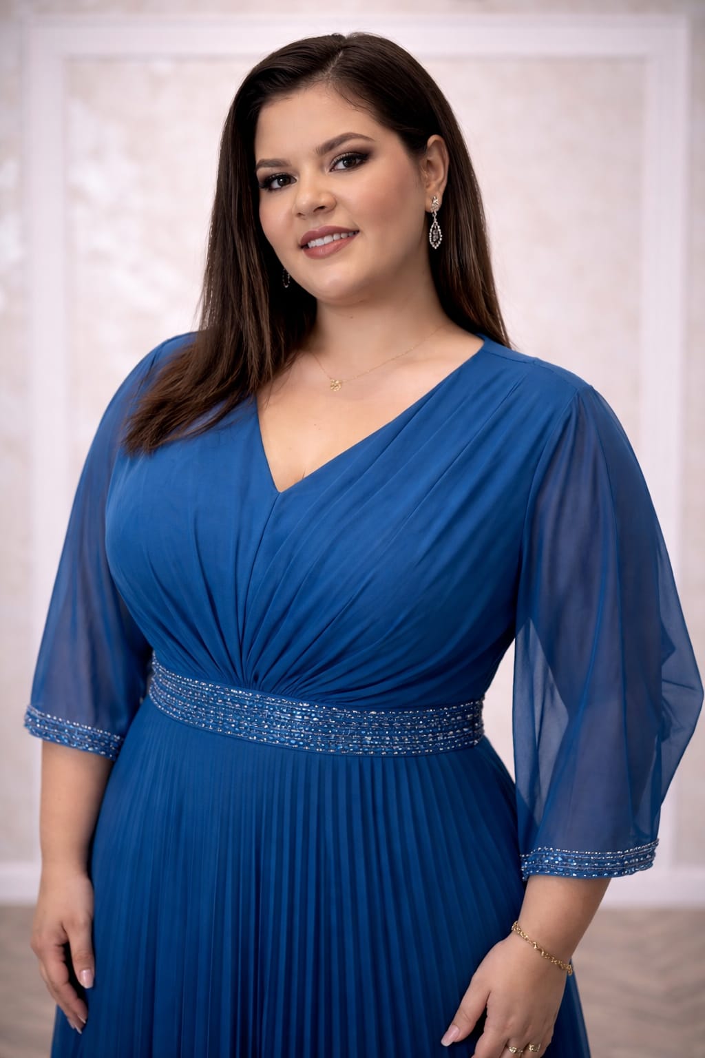 Rochia Florenta – Rochie eleganta pentru marimi foarte mari din tull italian, fluida și rafinata