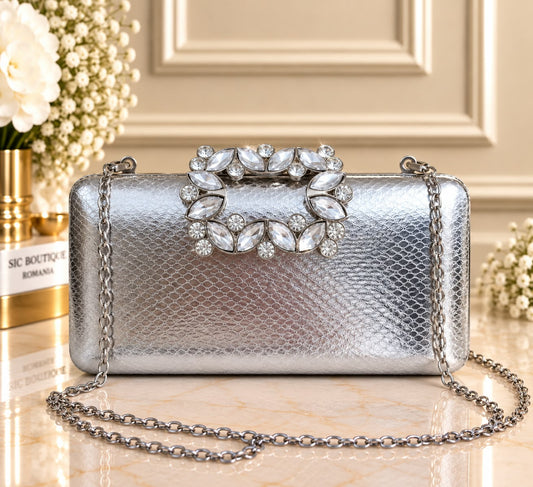 Geanta Clutch dama eleganta cod 1113 cu cristale – Plic de Ocazie