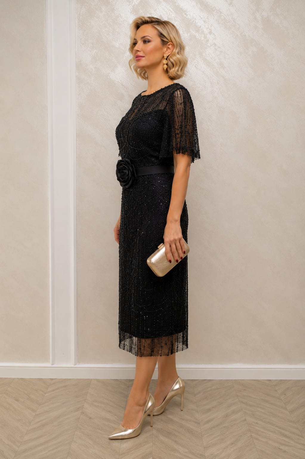 Rochia Opera – Rochie eleganta din dantela cu paiete disponibila in 3 culori