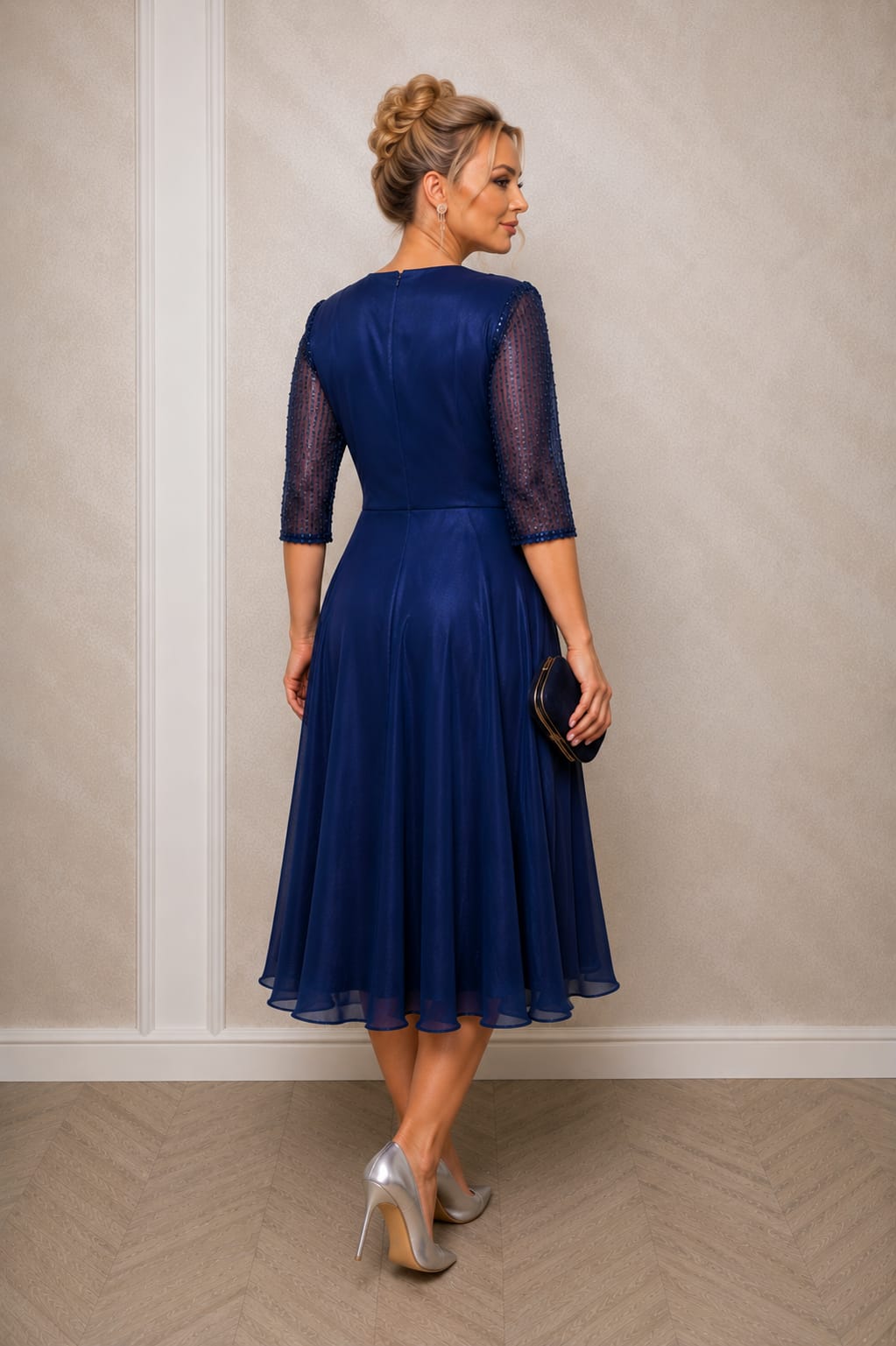 Rochia Tuna Midi – Rochie scurta eleganta si usoara din organza