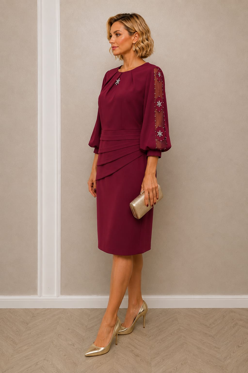 Rochia Loky – Rochie midi eleganta cu maneci vaporoase disponibila in 3 culori