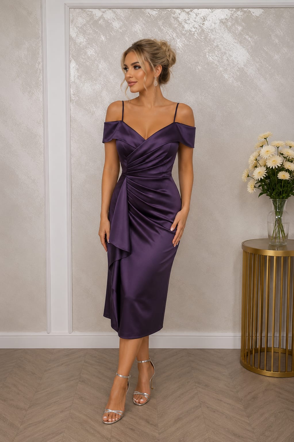 Rochia Joy – Rochie scurta din satin potrivita pentru evenimente