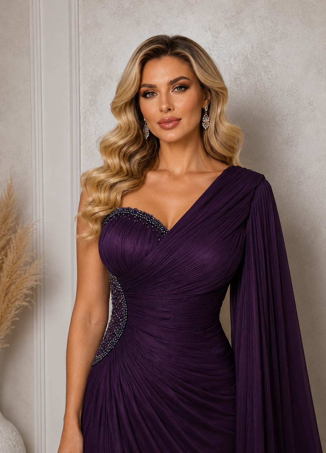 Rochia Desire – Rochie simpla dar eleganta diverse  nuante cu maneca tip esarfa din matase artificiala
