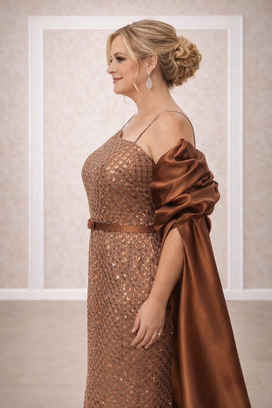 Rochia Deborah – Rochie Eleganta de seara , culoare chocolate