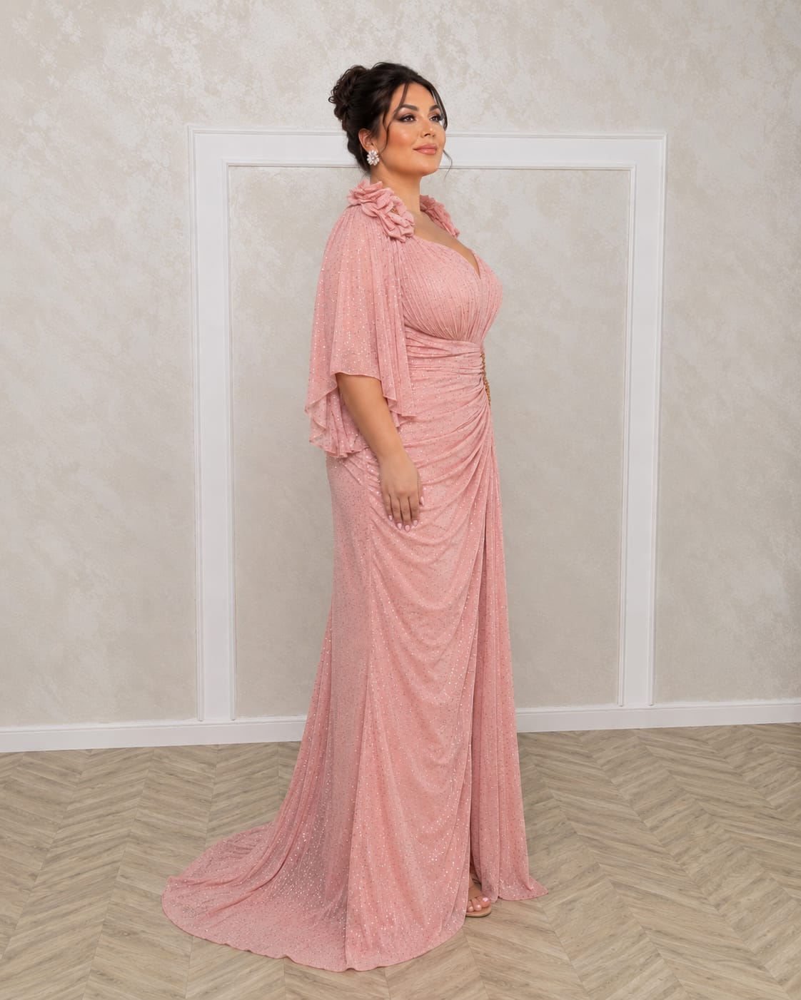 Rochia Dora - Rochie lunga cu maneci fluide, efect de subtiere diferite culori