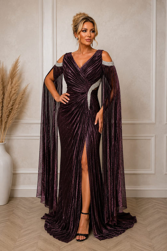 Rochia Vola – Rochie de seara eleganta care subliniaza silueta disponibila in mai nuante metalizate