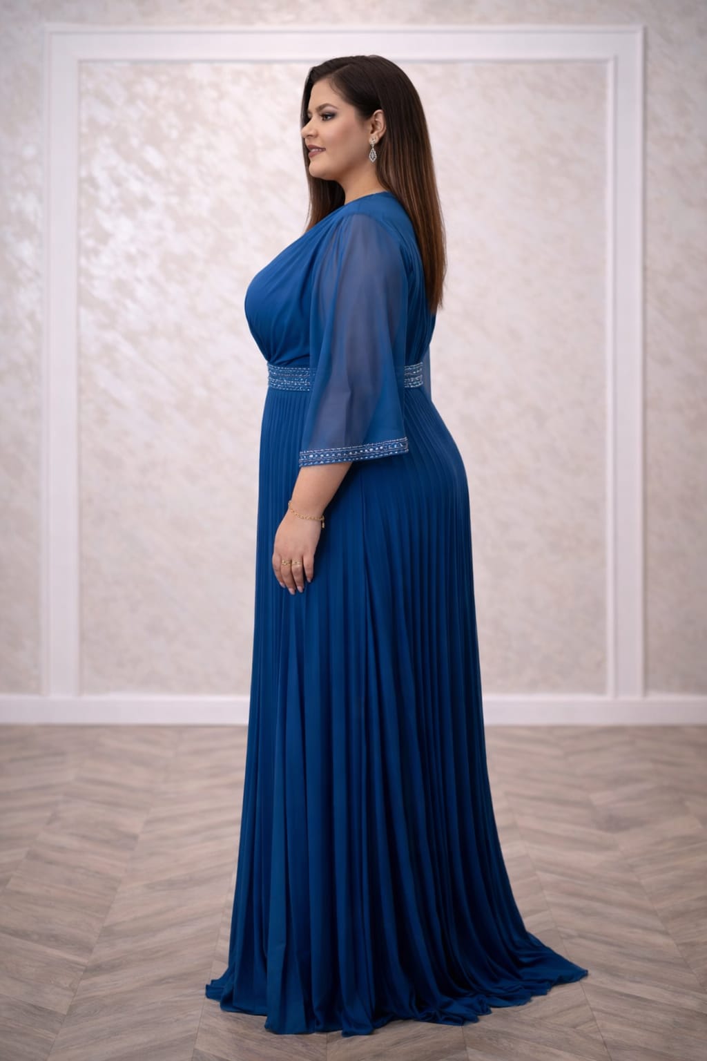 Rochia Florenta – Rochie eleganta pentru marimi foarte mari din tull italian, fluida și rafinata