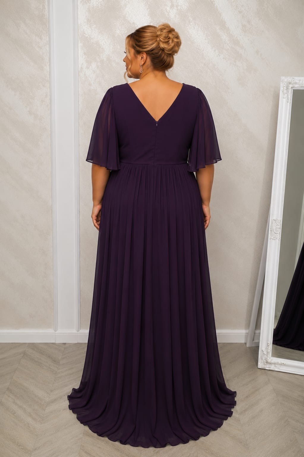 Rochia Mali – Rochie lungă din voal pentru mărimi plus size