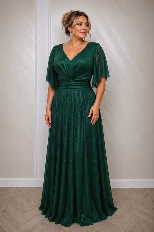 Rochie Doria  – Rochie lunga si usoara din voal sclipitor