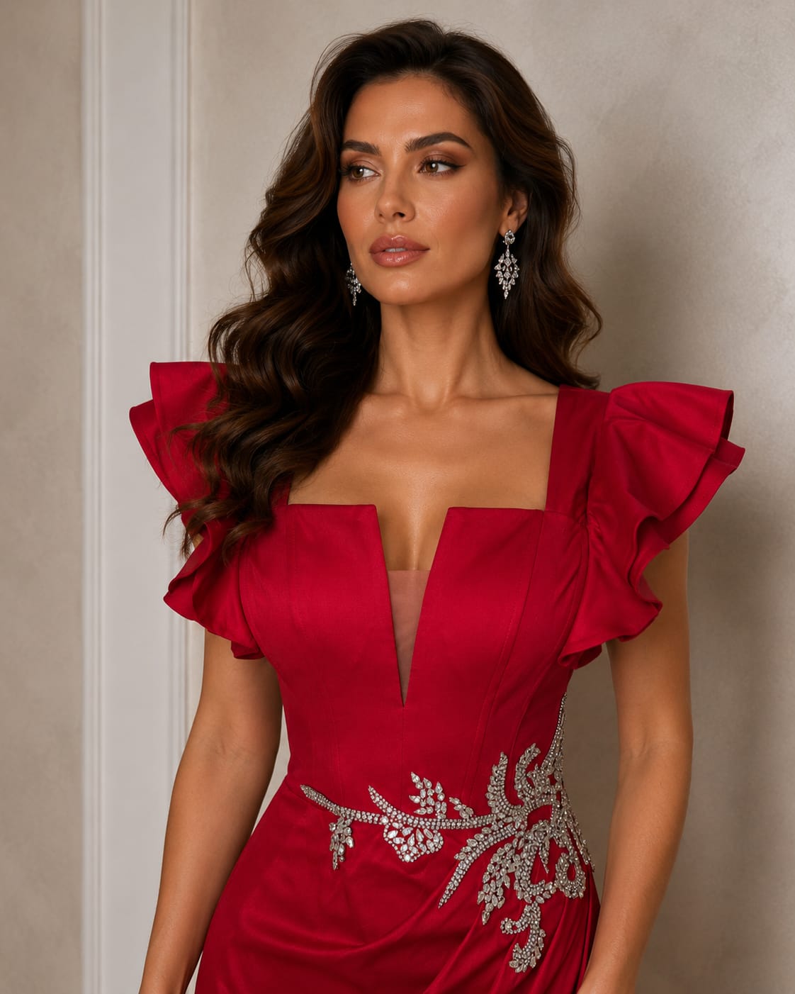 Rochia Kedna - rochie lungime midi care evidentiza silueta disponibila in 2 nuante