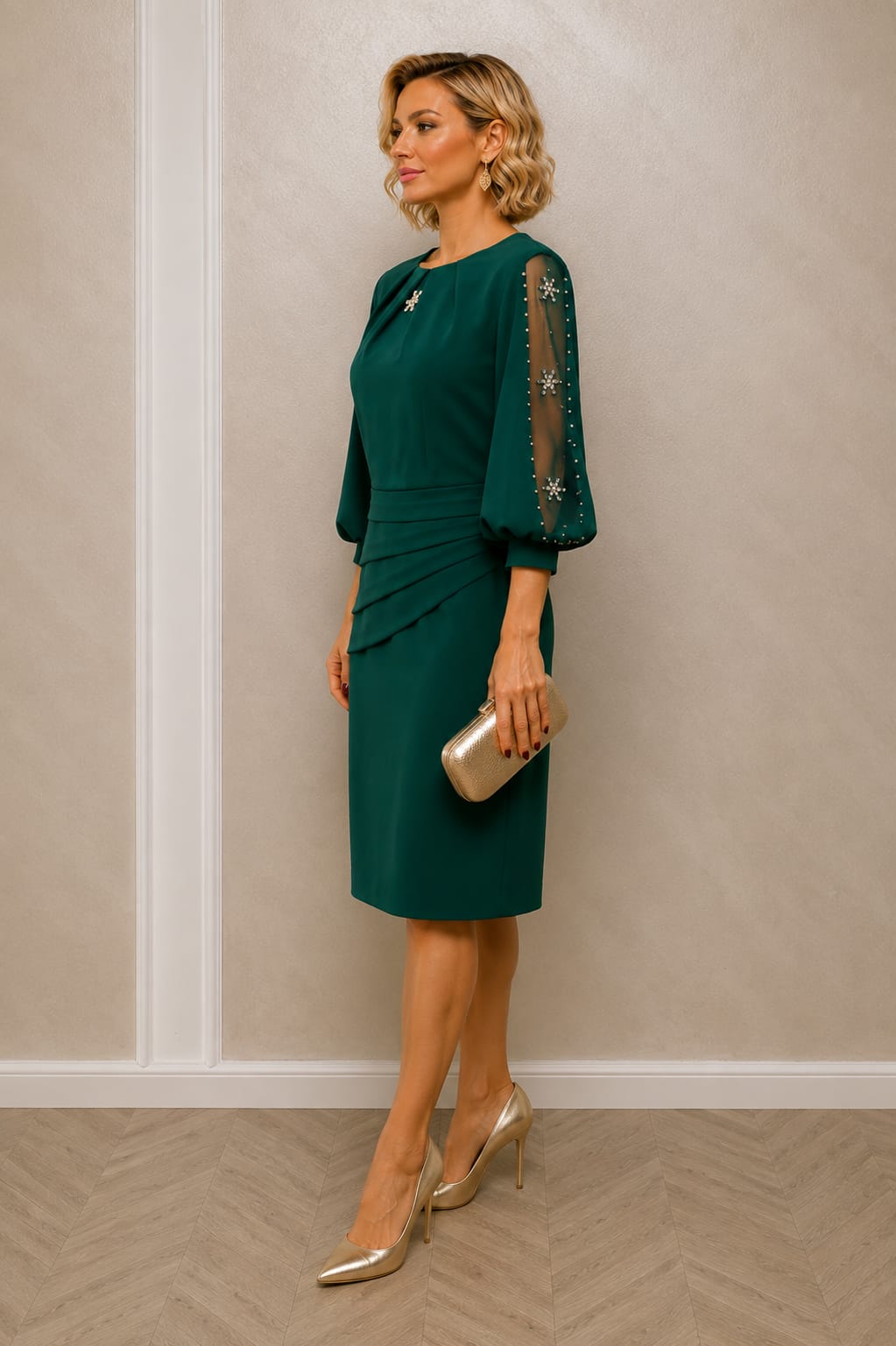 Rochia Loky – Rochie midi eleganta cu maneci vaporoase disponibila in 3 culori