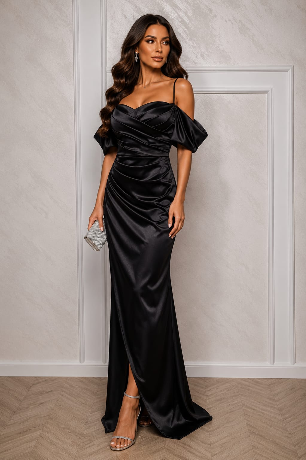 Rochie Jivago din satin premium diverse culori