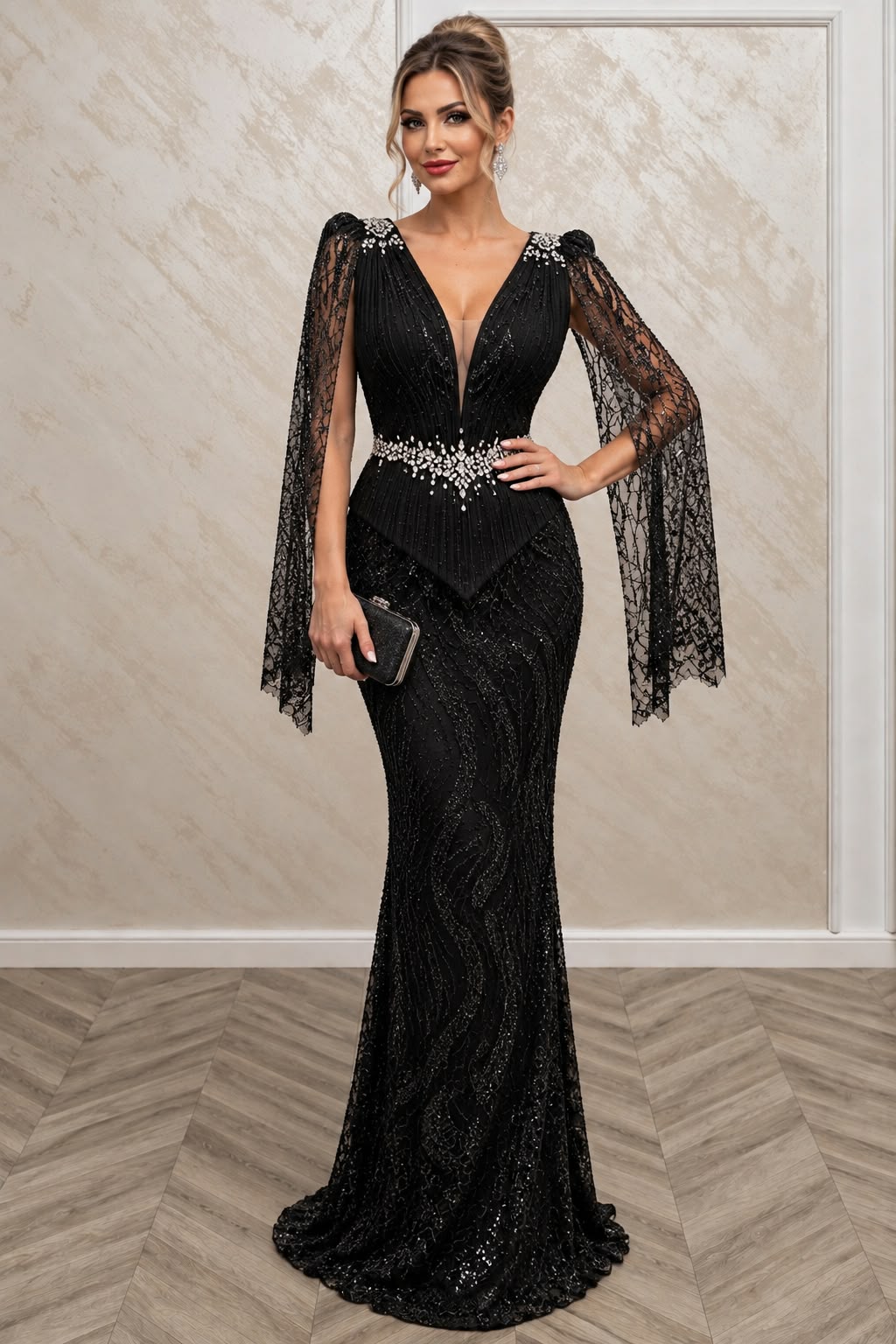 Rochie Osaka - Rochie lunga eleganta cu corset reglabil si broderie - Roz Cires