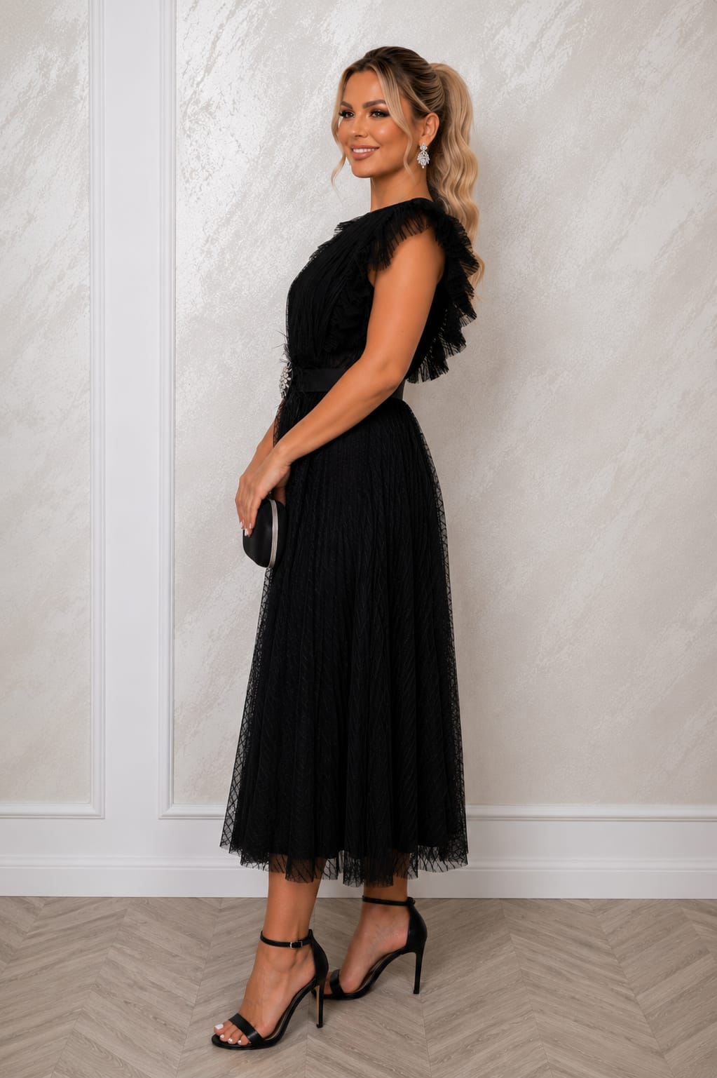 Rochie Noelia – Rochie lungime midi eleganta pentru evenimentele verii