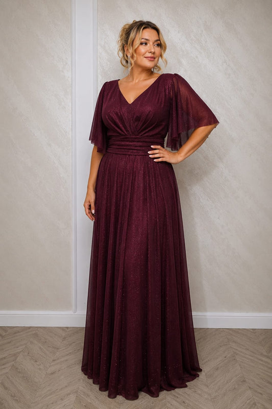 Rochie Doria  – Rochie lunga si usoara din voal sclipitor