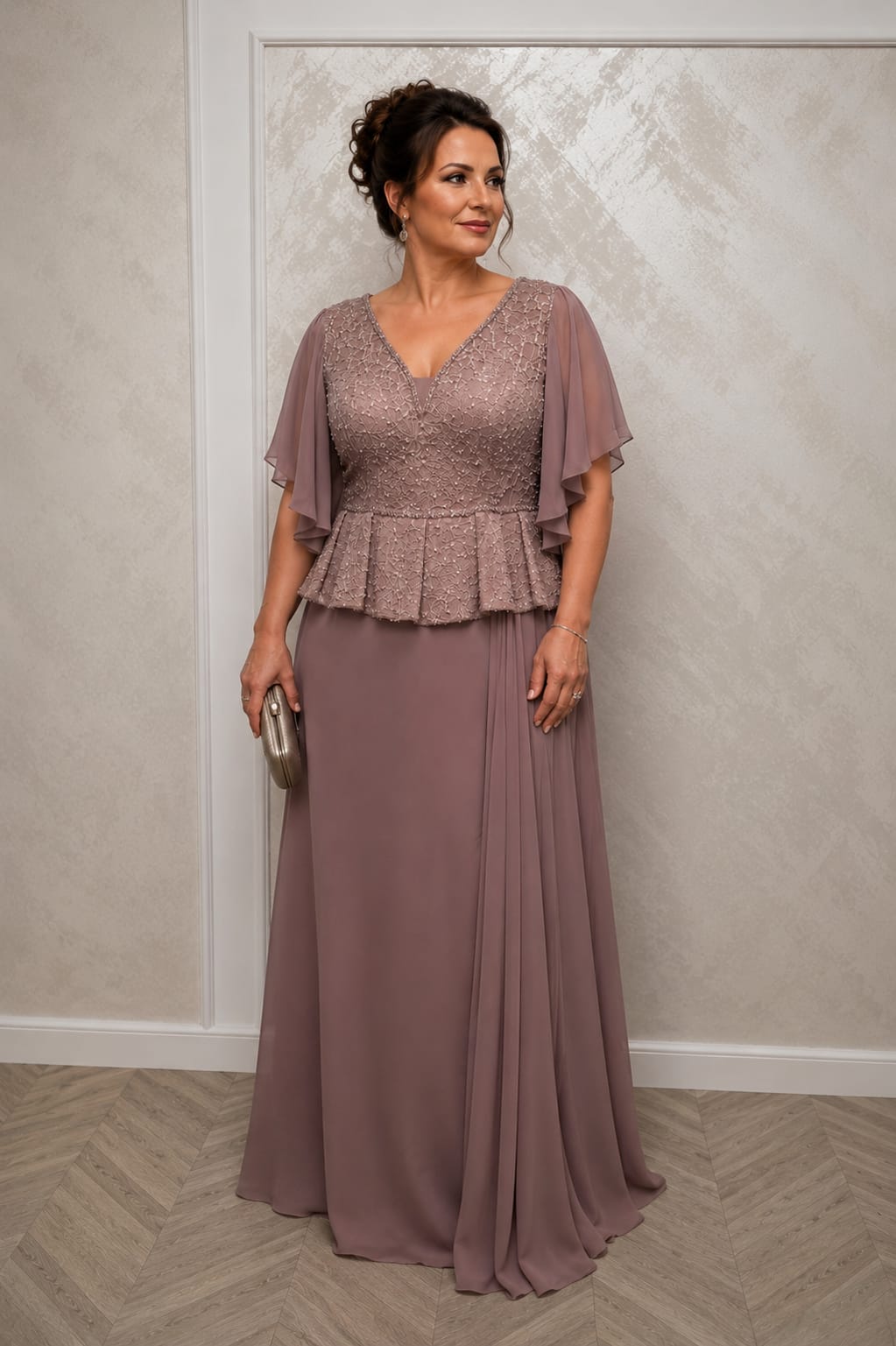Rochia Flore – Rochie eleganta pentru evenimente speciale, cu corset din dantela perlata