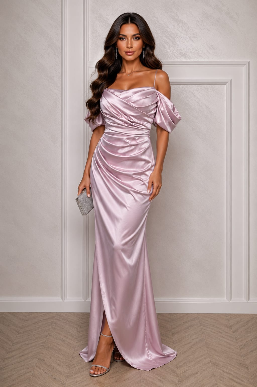 Rochie Jivago din satin premium diverse culori