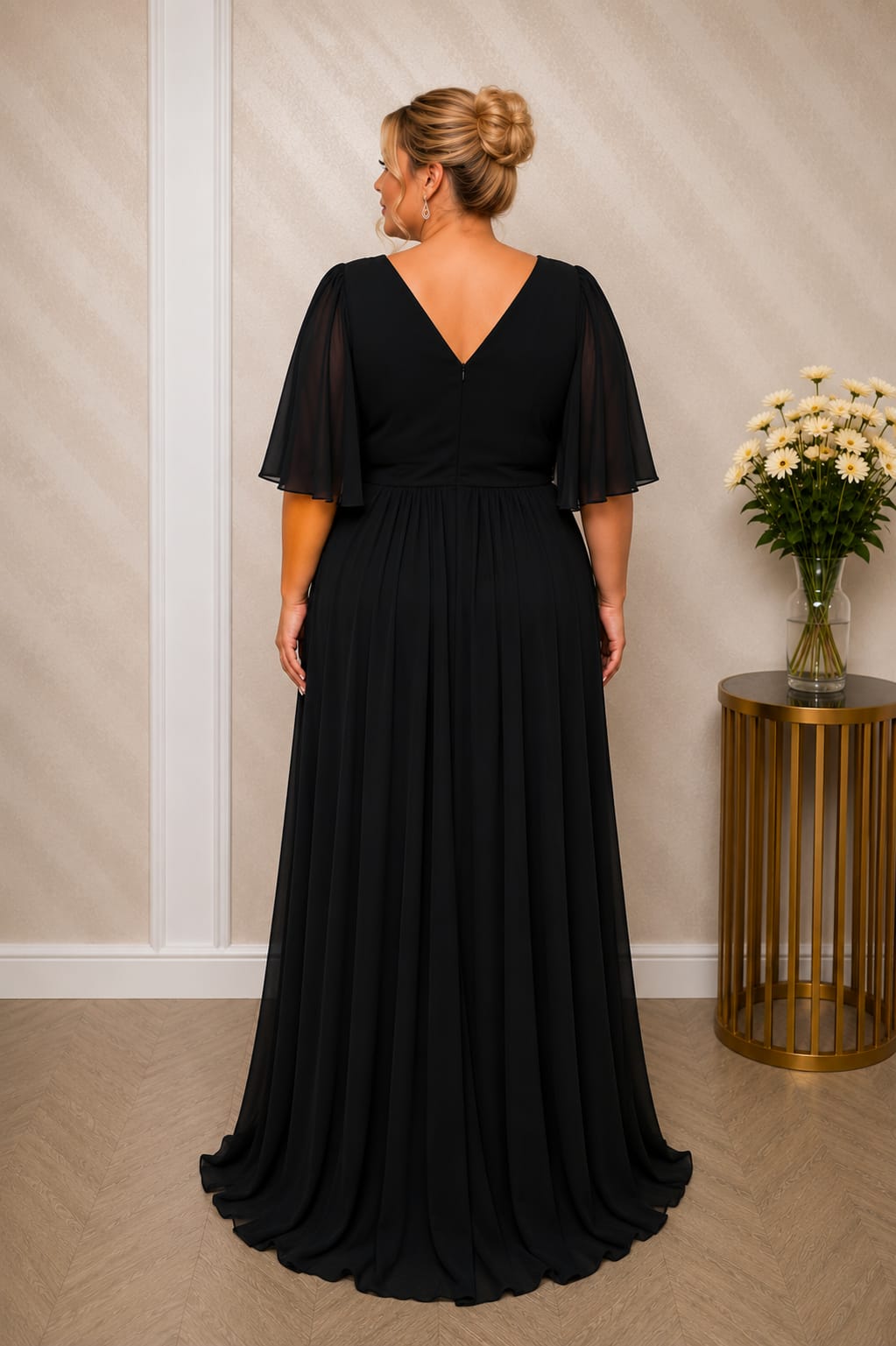Rochia Mali – Rochie lungă din voal pentru mărimi plus size