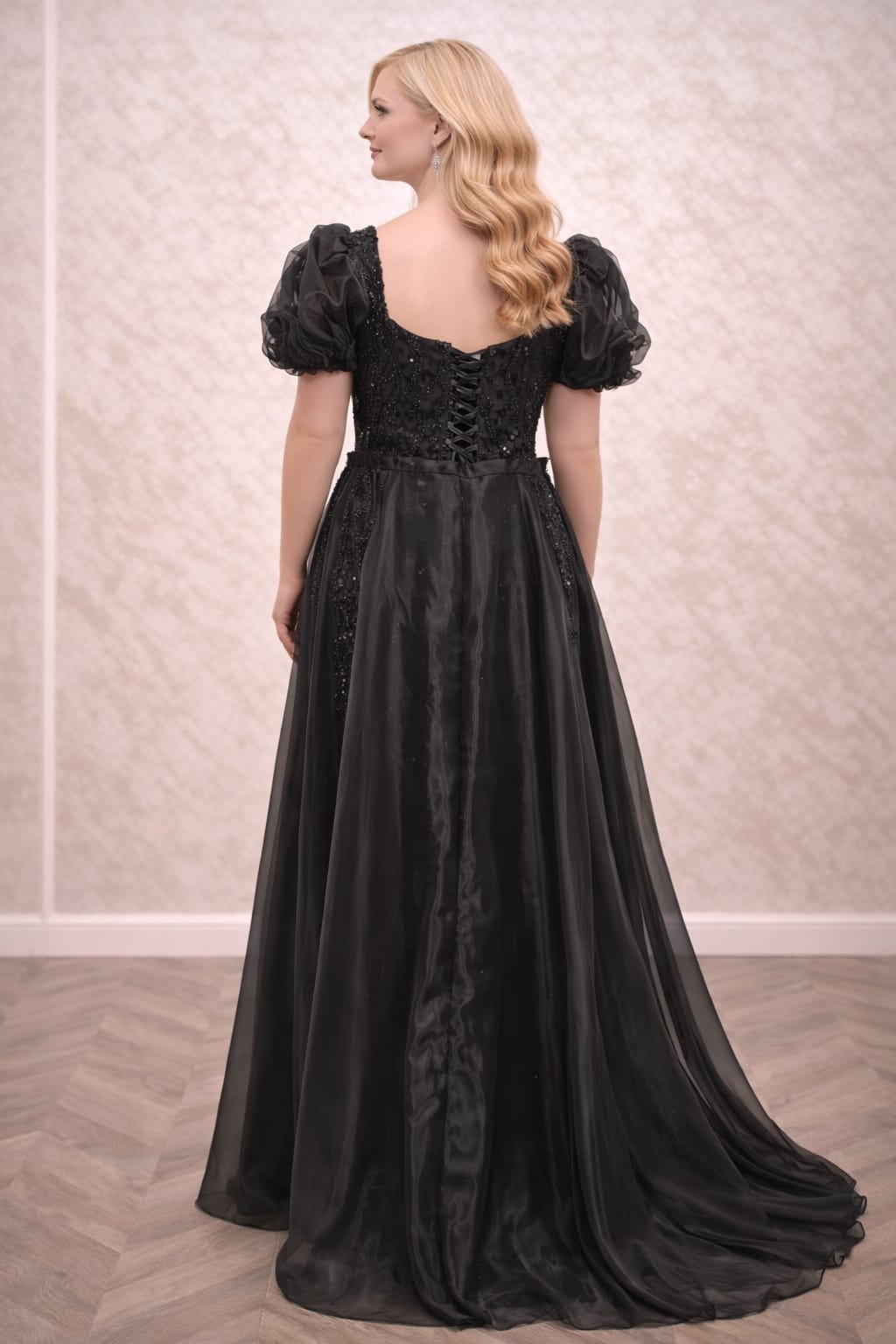 Rochia Melissa – Rochie eleganta din dantela luxoasa cu trena detasabila ,verde smarald, negru sau sampanie
