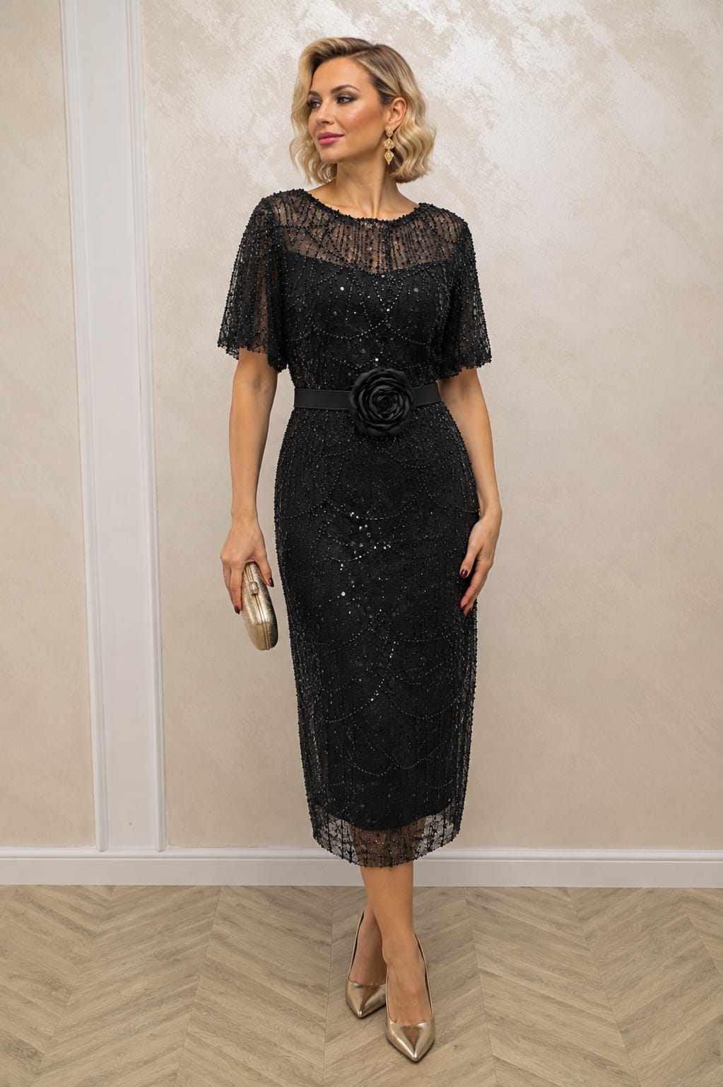 Rochia Opera – Rochie eleganta din dantela cu paiete disponibila in 3 culori