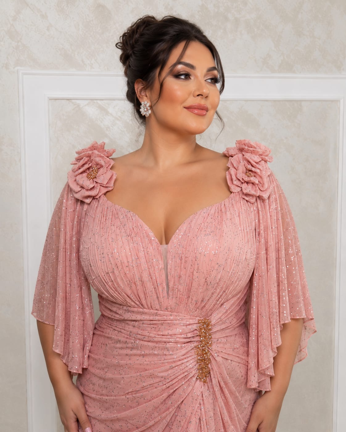 Rochia Dora - Rochie lunga cu maneci fluide, efect de subtiere diferite culori