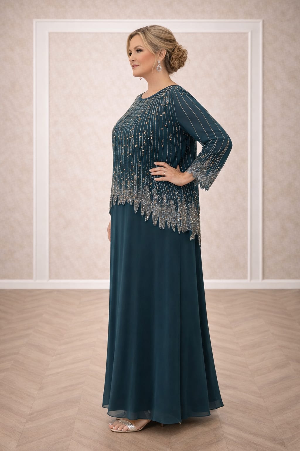 Rochia Manuka – Rochie eleganta de seara cu bolero detasabil, din tull italian fin,culoare verde