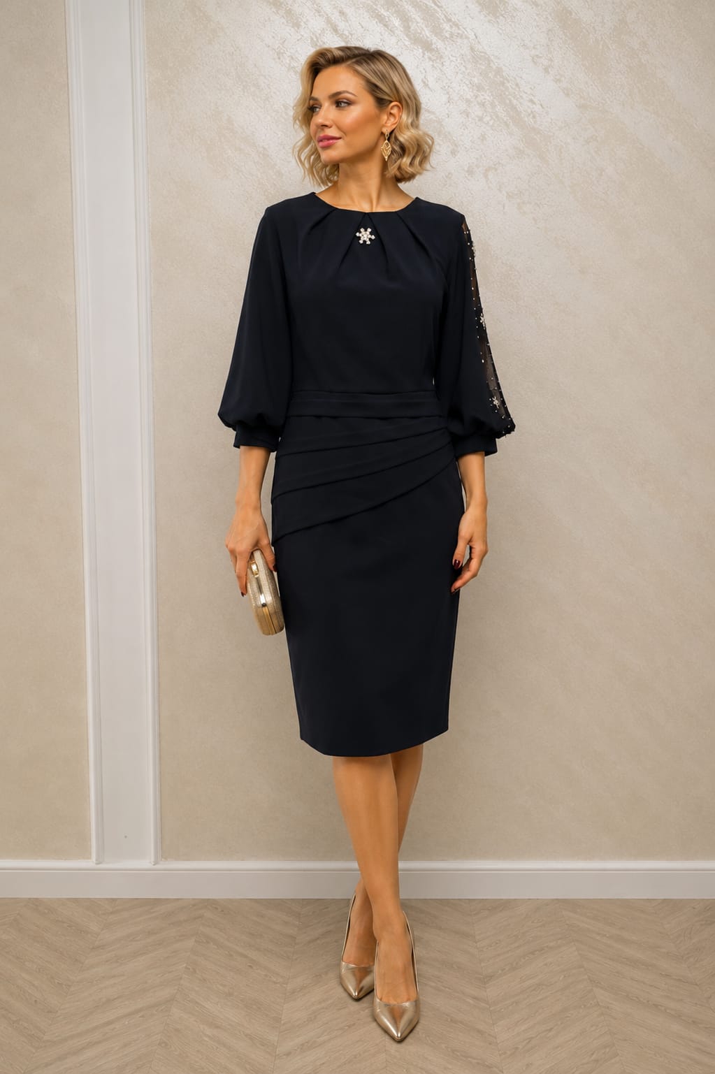 Rochia Loky – Rochie midi eleganta cu maneci vaporoase disponibila in 3 culori